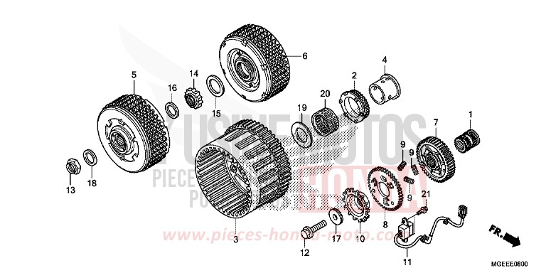 EMBRAYAGE (VFR1200FD) de VFR1200F DCT TITANIUM BLADE METALLIC (YR316) 2015